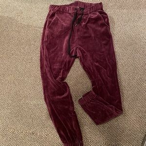 pacsun velour joggers